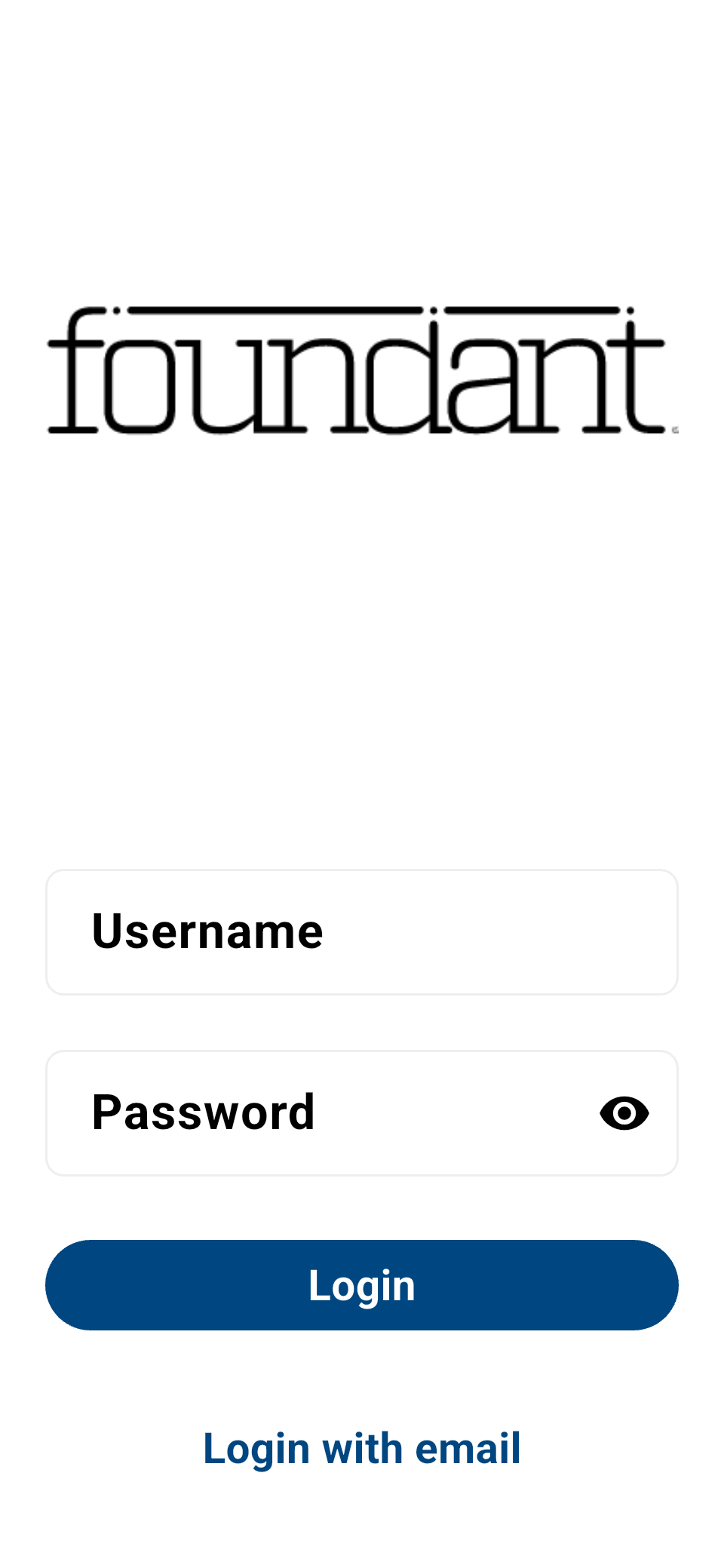 username and password