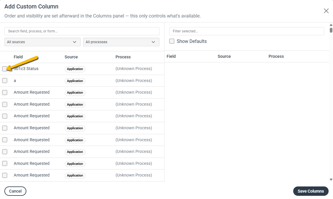 example field