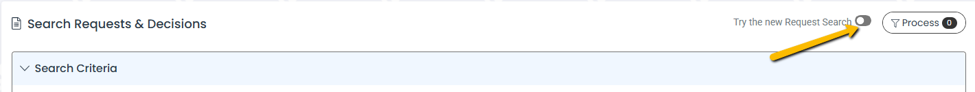 request search toggle