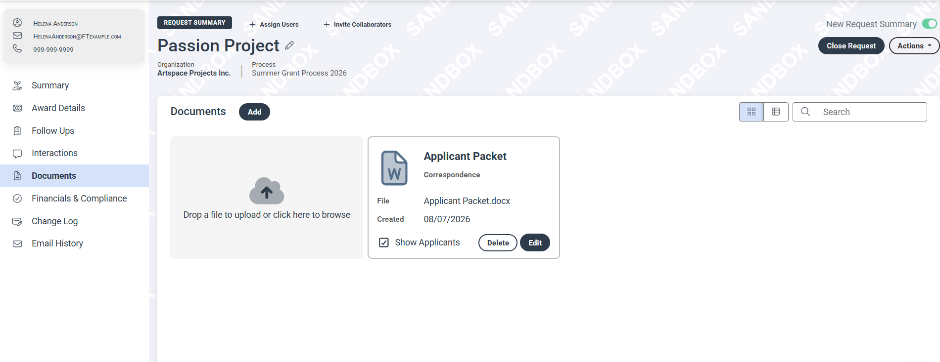 documents page