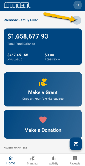 fund switch button