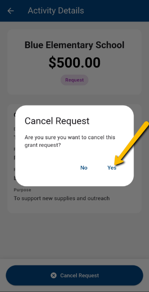 yes button