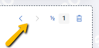 Up and down arrow icons on a widget used to move it to the top or bottom of the dashboard.