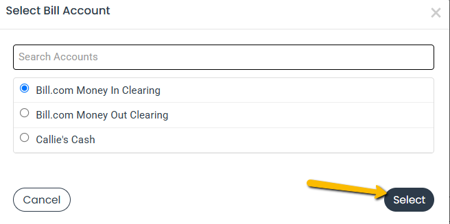 radio button and select button