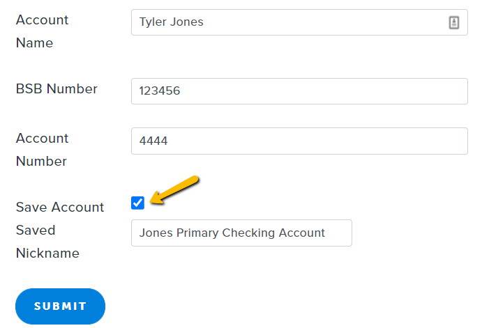 save account