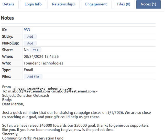 email as note example