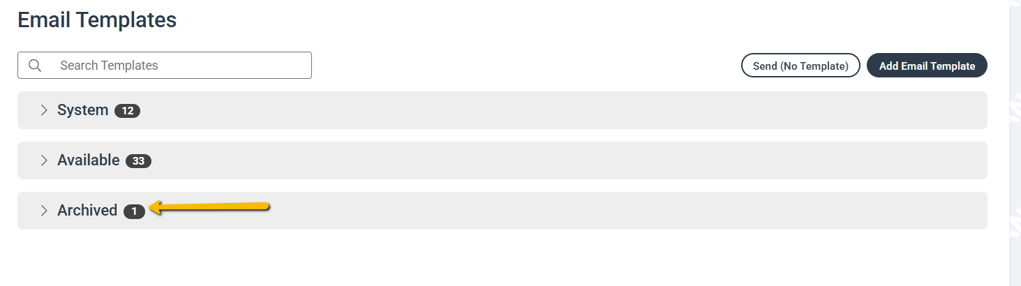 Archived drop-down menu
