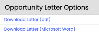 opportunity letter example