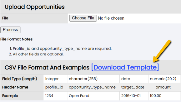 download template