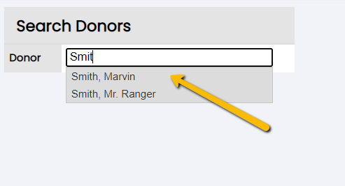search donor