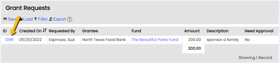 grant request