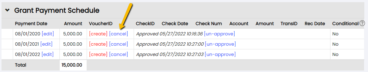 cancel the installment
