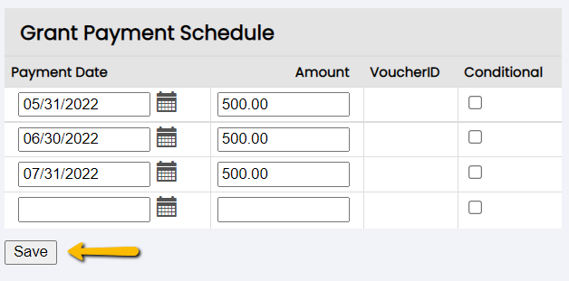 Schedule Grant Payments – Foundant Technologies