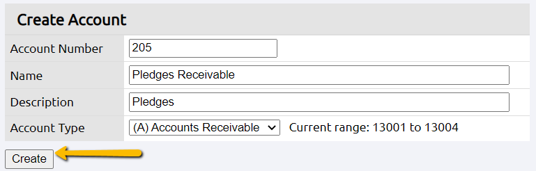 create button