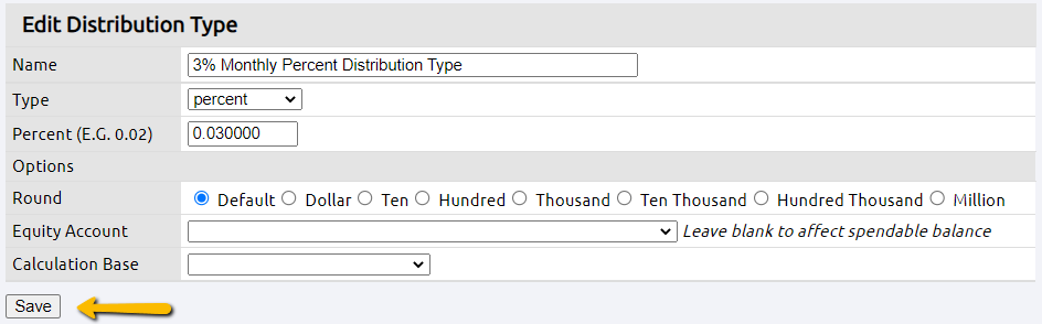 save button
