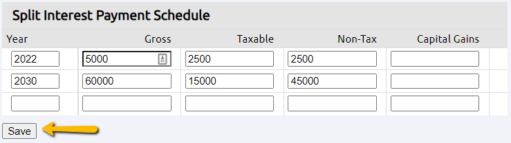 save button