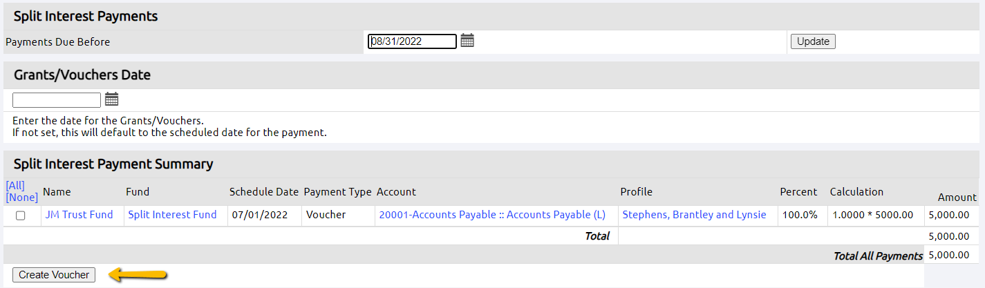 create voucher button