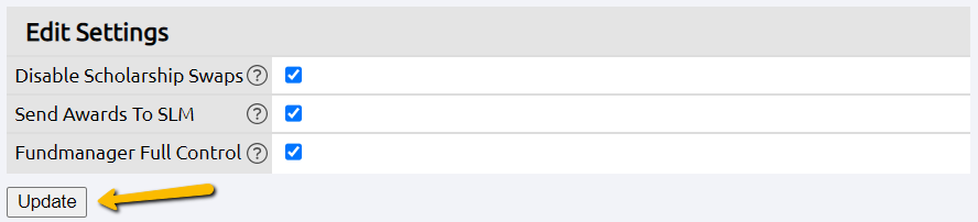 update button