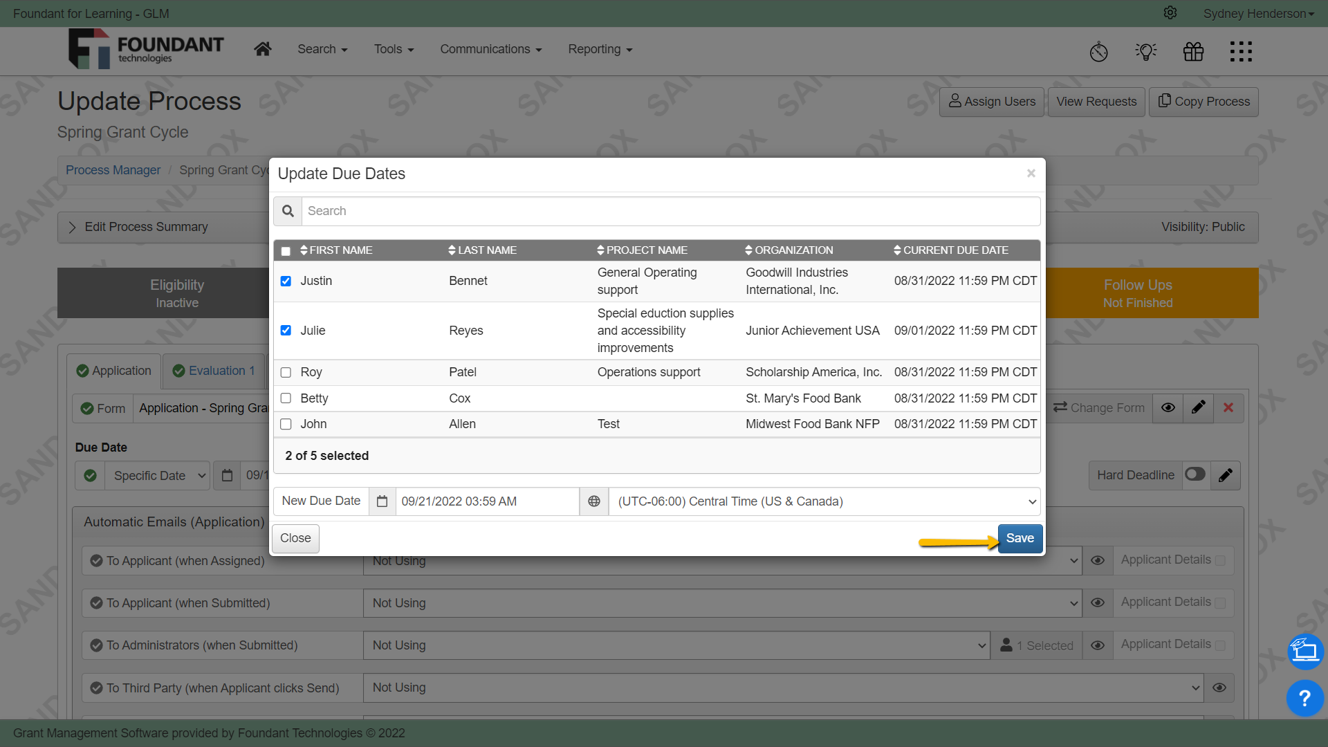 Form Due Dates Foundant Technologies