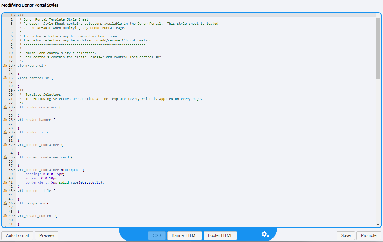 portal HTML code